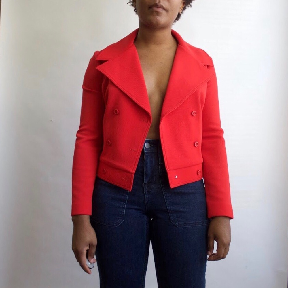 Red Cropped Jacket